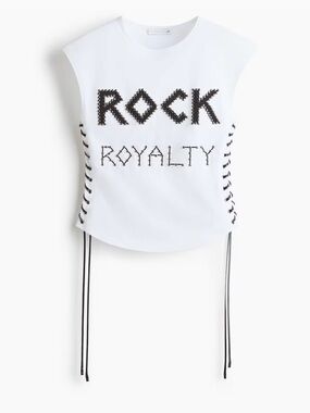 STELLA MCCARTNEY LACE-UP STUDDED TOP Rock Royalty